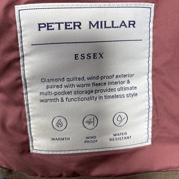 Peter Millar Medium Essex Vest Gray Lightweight Quilted Puffer Full Zip EUC - Picture 4 of 10